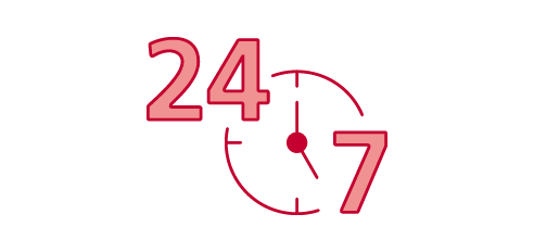 The pink number 24 inside a pink circle, with the pink number 7 just below.