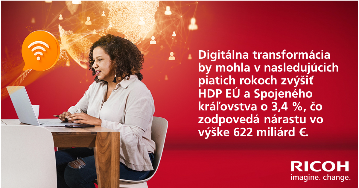 Európske spoločnosti by mohli digitálnou transformáciou dosiahnuť rast vo výške 622 miliárd eur 