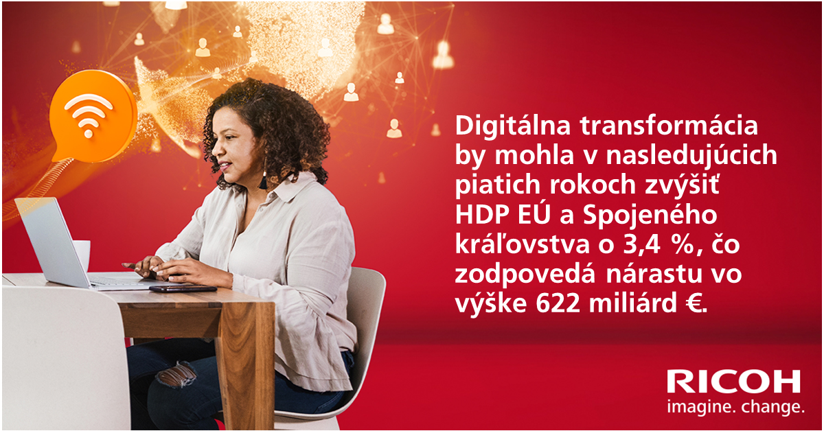 Európske spoločnosti by mohli digitálnou transformáciou dosiahnuť rast vo výške 622 miliárd eur